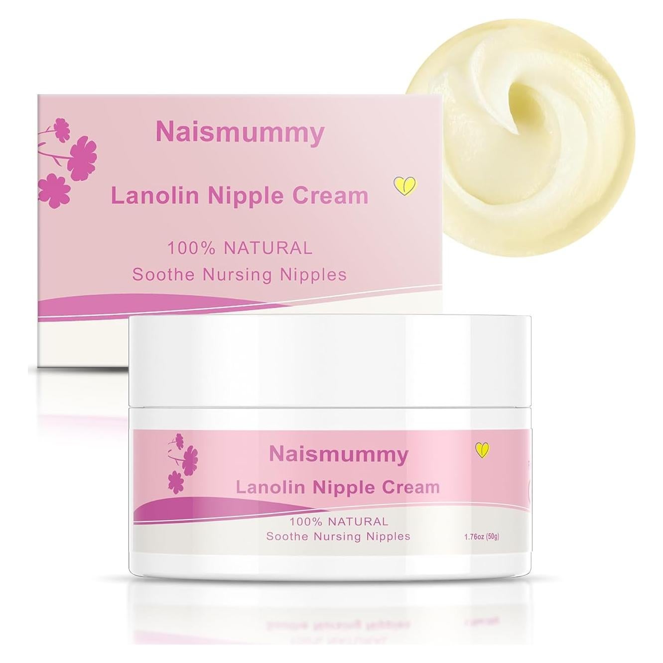 Crema de pezón de lanolina 100% natural 50g - Alivio para lactancia