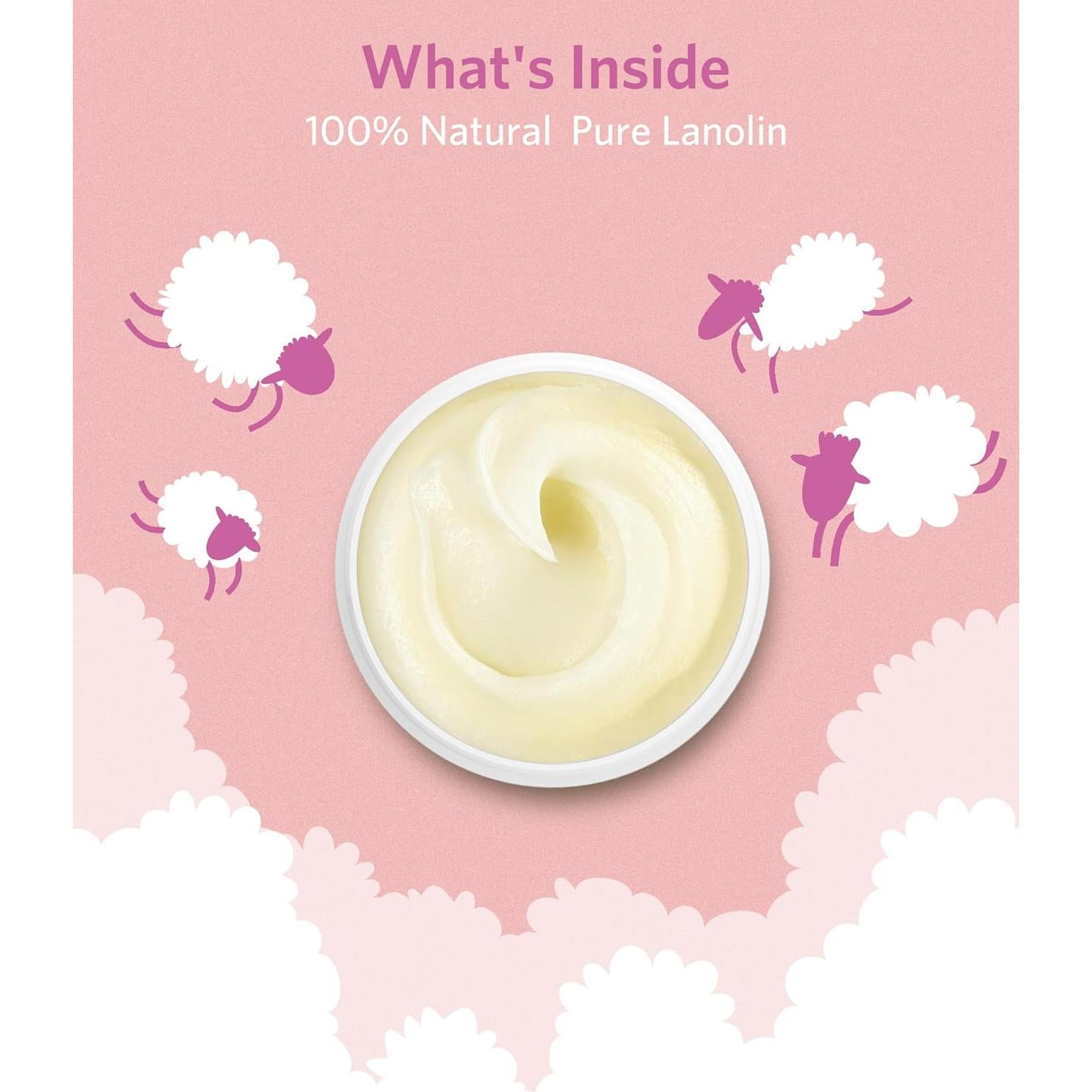 Crema de pezón de lanolina 100% natural 50g - Alivio para lactancia