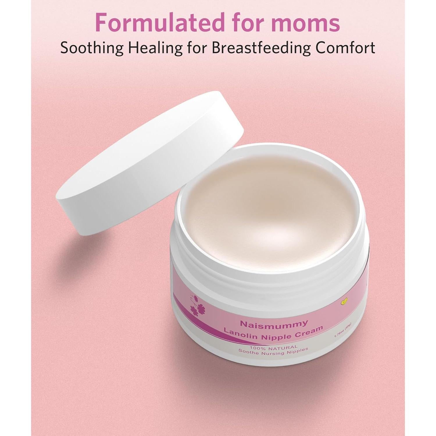 Crema de pezón de lanolina 100% natural 50g - Alivio para lactancia