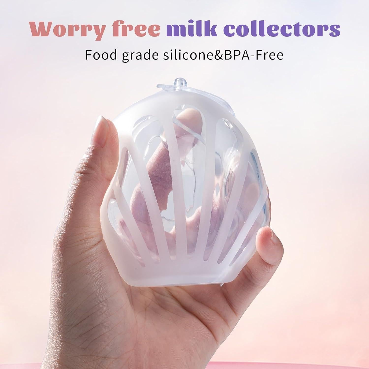 Recolectores de Leche Materna Silicona ZUCUBE 75ml 2 Pcs