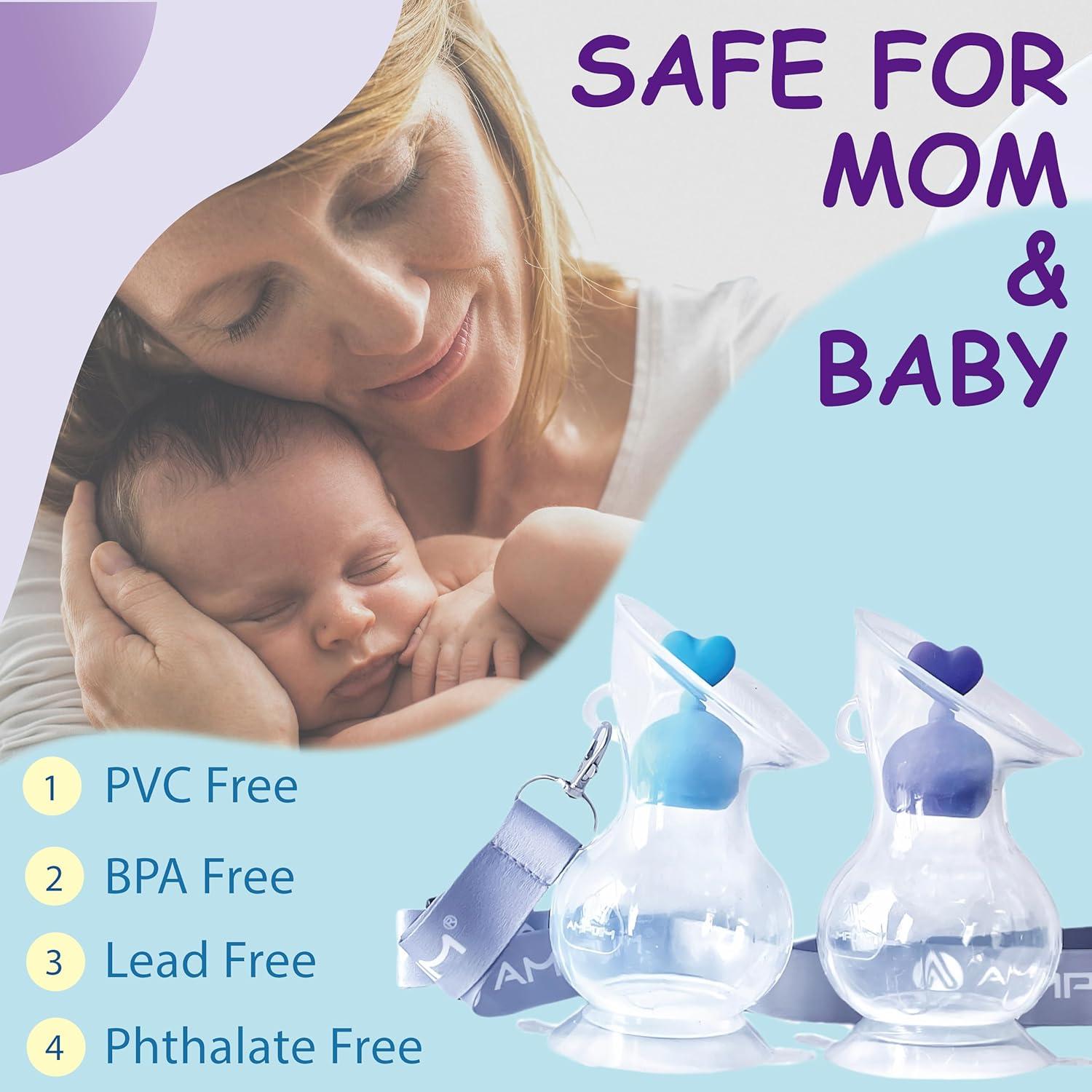 Bomba Manual de Pecho Amplim 148 ml Silicona Alimenticia Azul