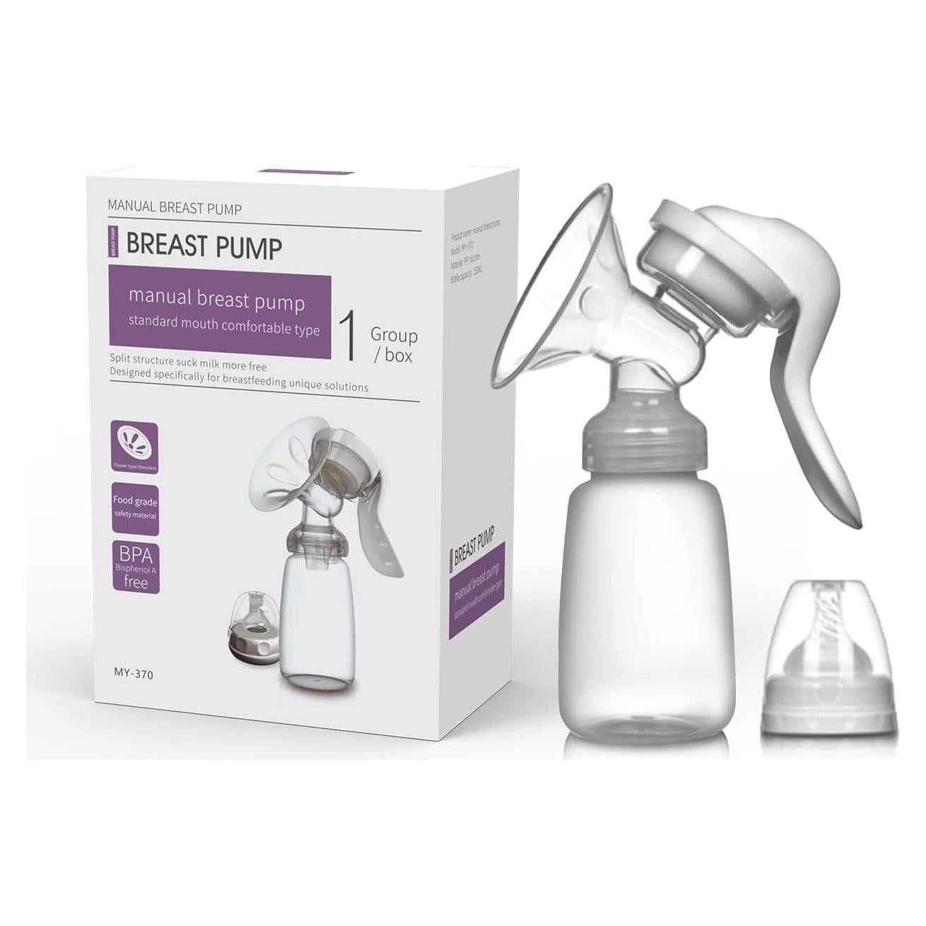 Extractor de Leche Manual Hyper 150ml con Protector de Pezón