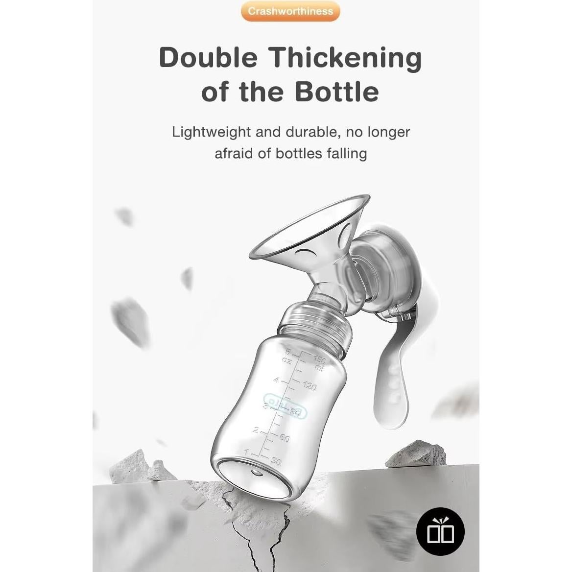 Extractor de Leche Manual Hyper 150ml con Protector de Pezón