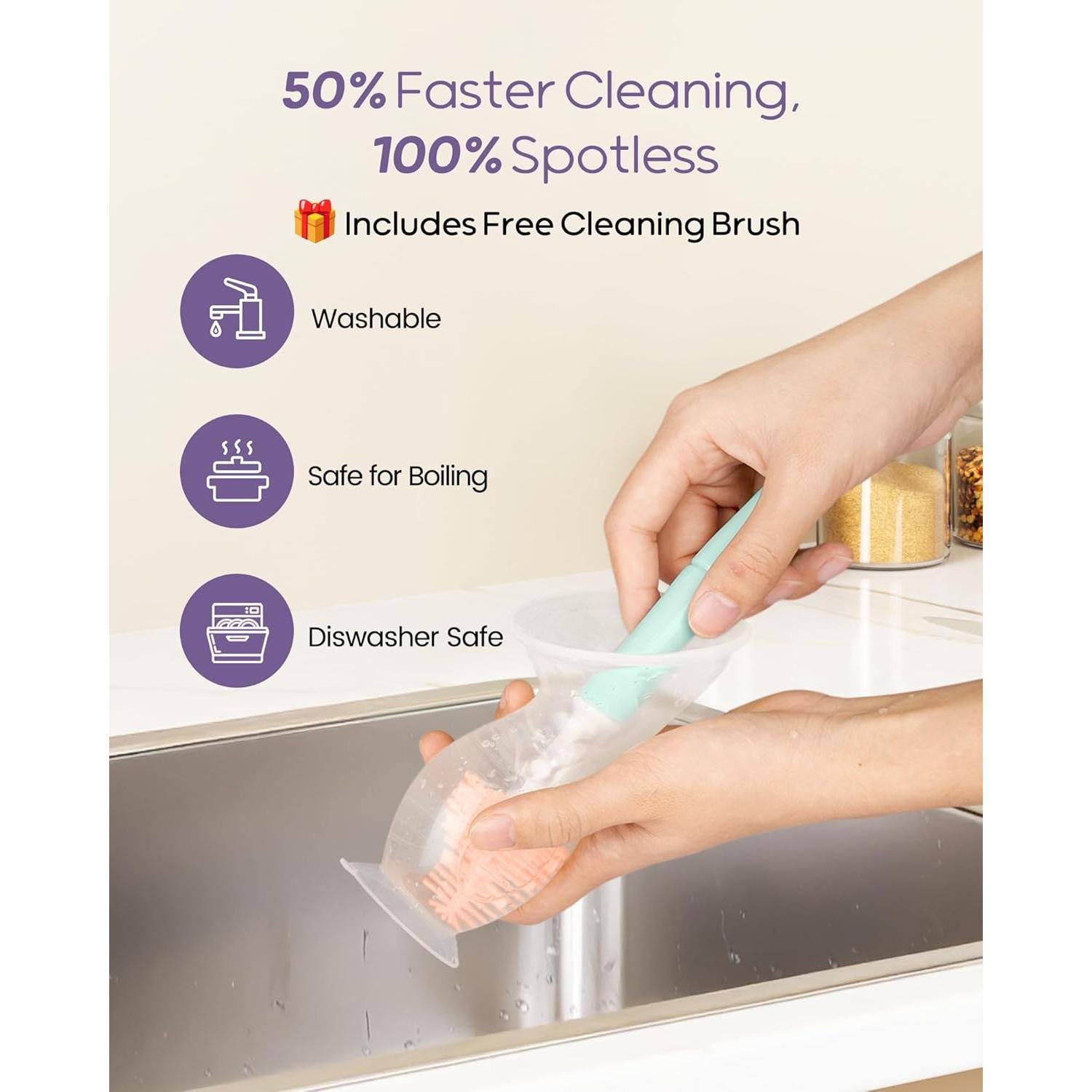 Bomba Manual de Silicona Nuliie 120ml Antifugas para Lactancia