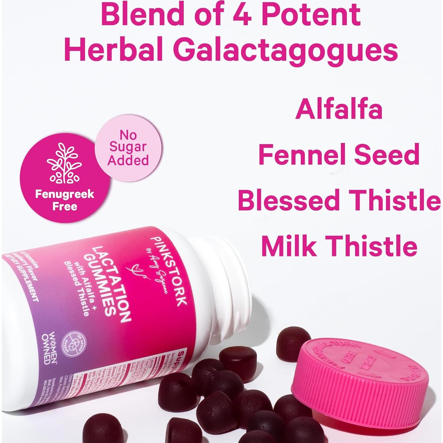 Gomitas de Lactancia Pink Stork - Apoyo Producción Leche Materna