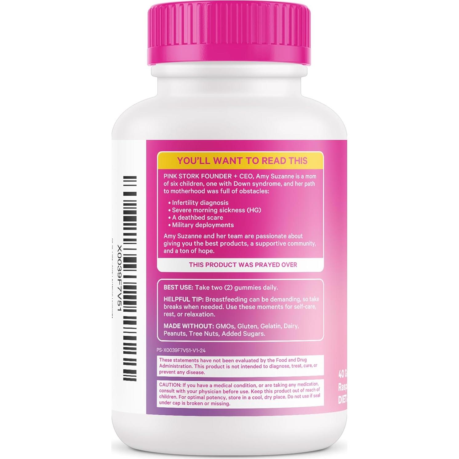 Gomitas de Lactancia Pink Stork - Apoyo Producción Leche Materna