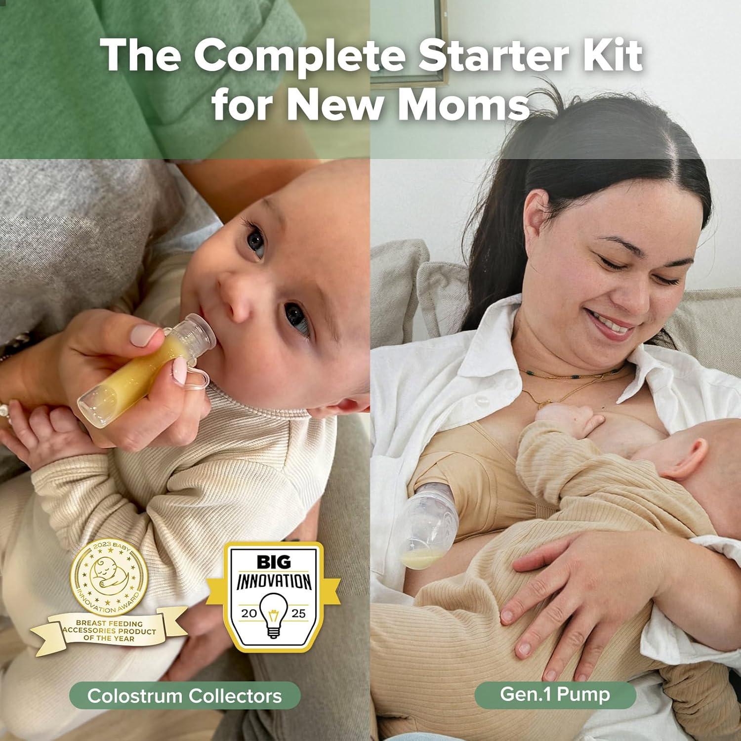 Bomba Manual Haakaa Gen.1 100ml + 6 Coleccionadores Calostro