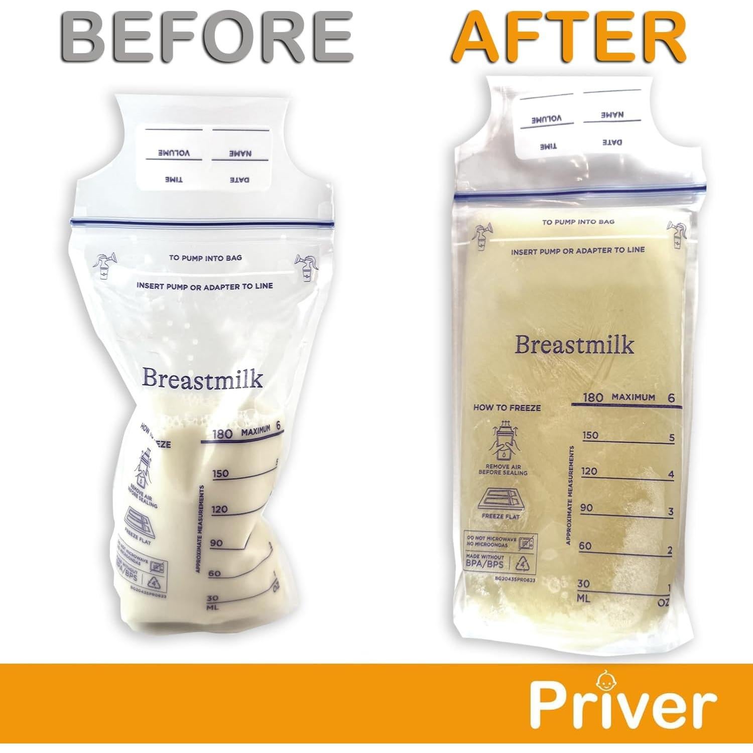 Organizador de Almacenamiento de Leche Materna Priver - 2 Unidades