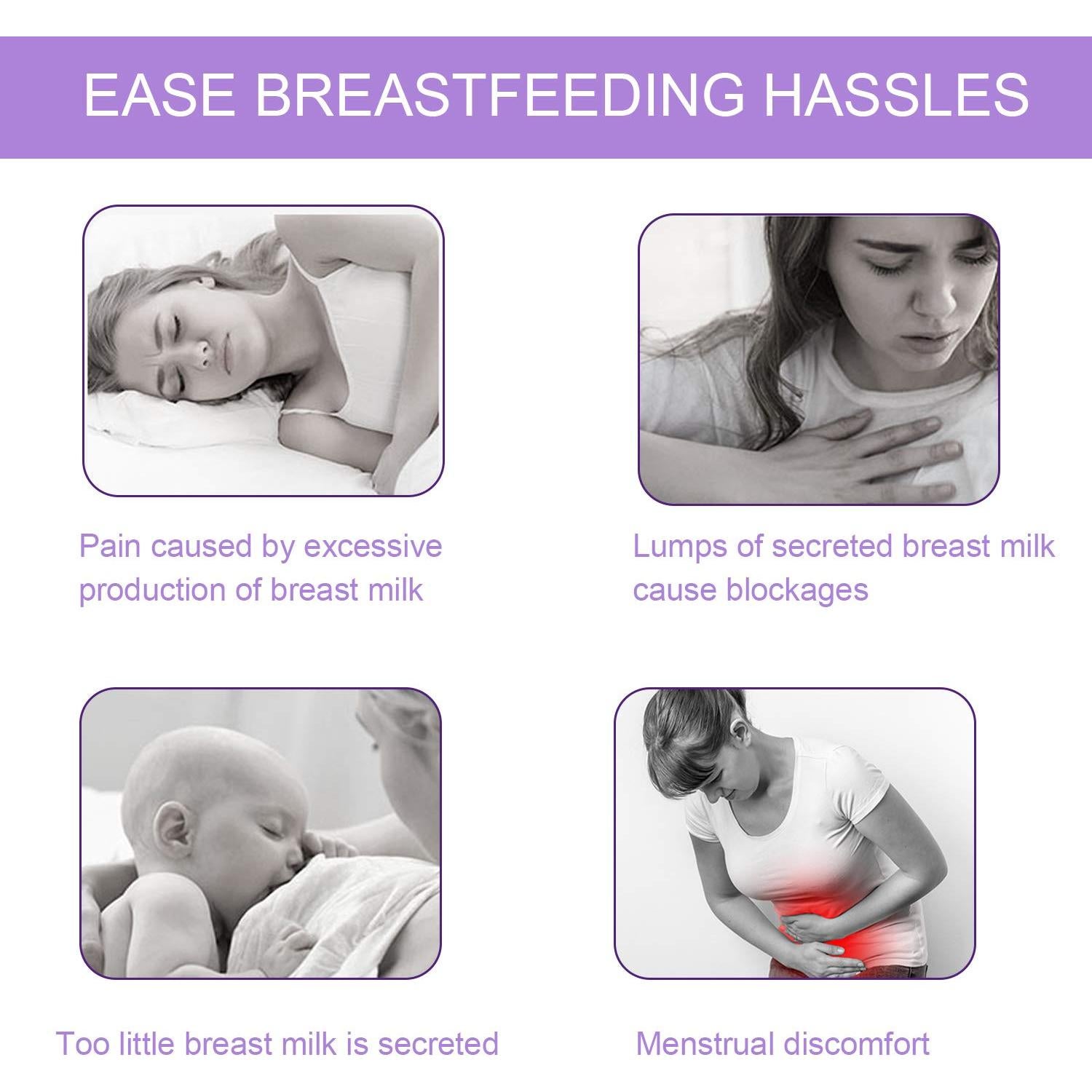 Compresas Terapéuticas de Gel QETRABONE para Lactancia - Alivio Caliente y Frío