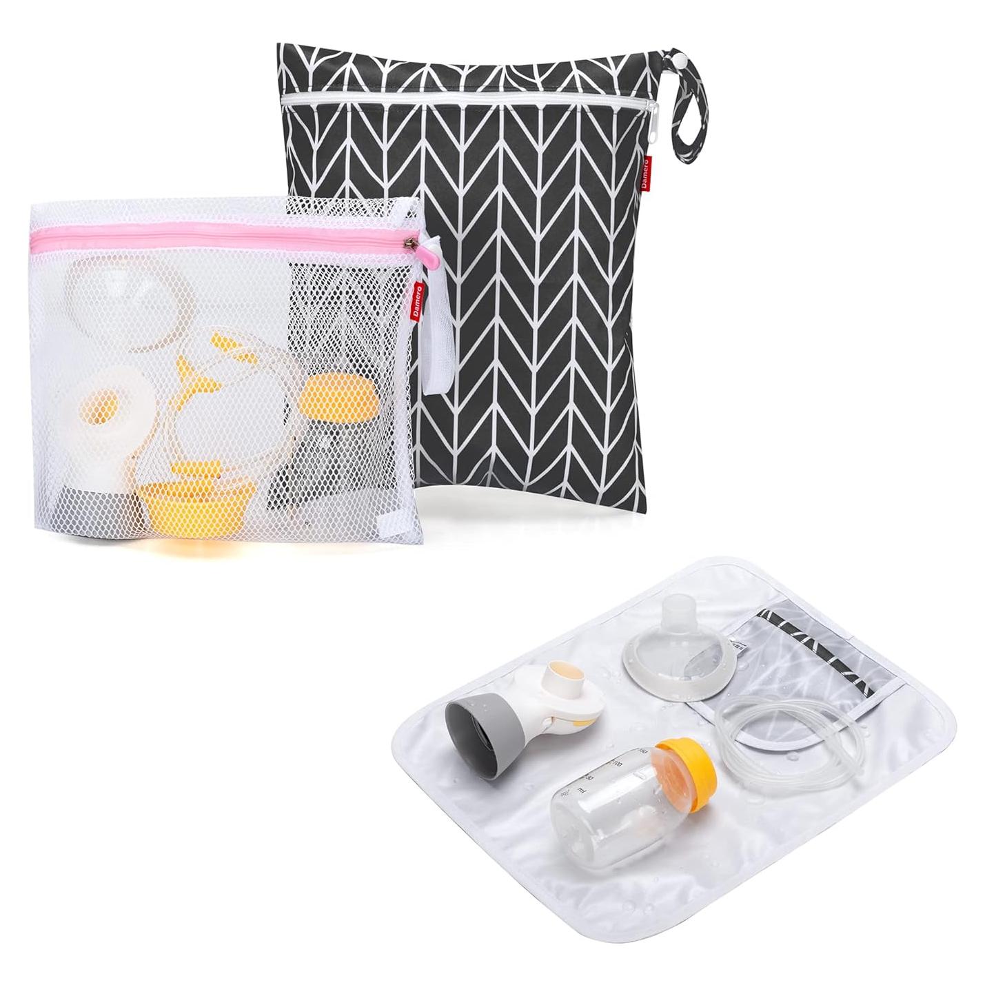 Bolsa de Piezas Extractor de Leche Damero con Alfombrilla Negra