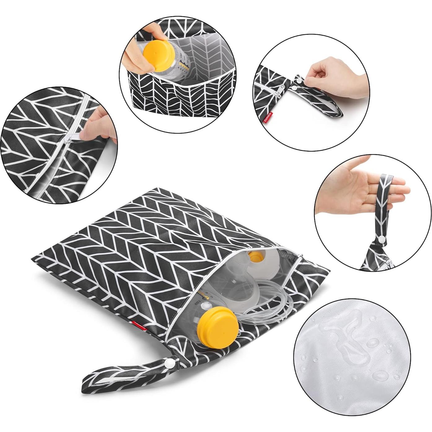 Bolsa de Piezas Extractor de Leche Damero con Alfombrilla Negra