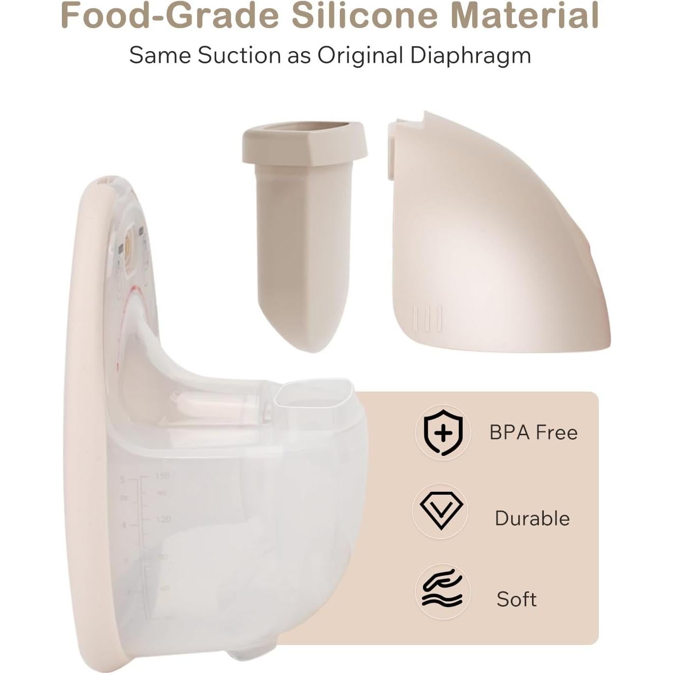 4 Piezas Diafragma Silicona eufy E10/S1/S1 Pro Extractor Leche