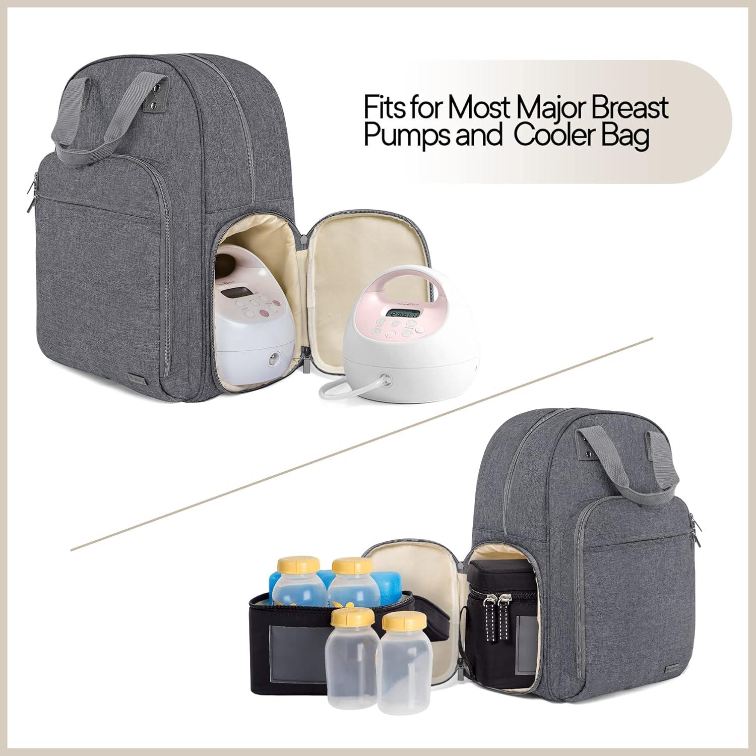 Bolsa de Extractor de Leche Teamoy Gris - Mochila Profesional 35L