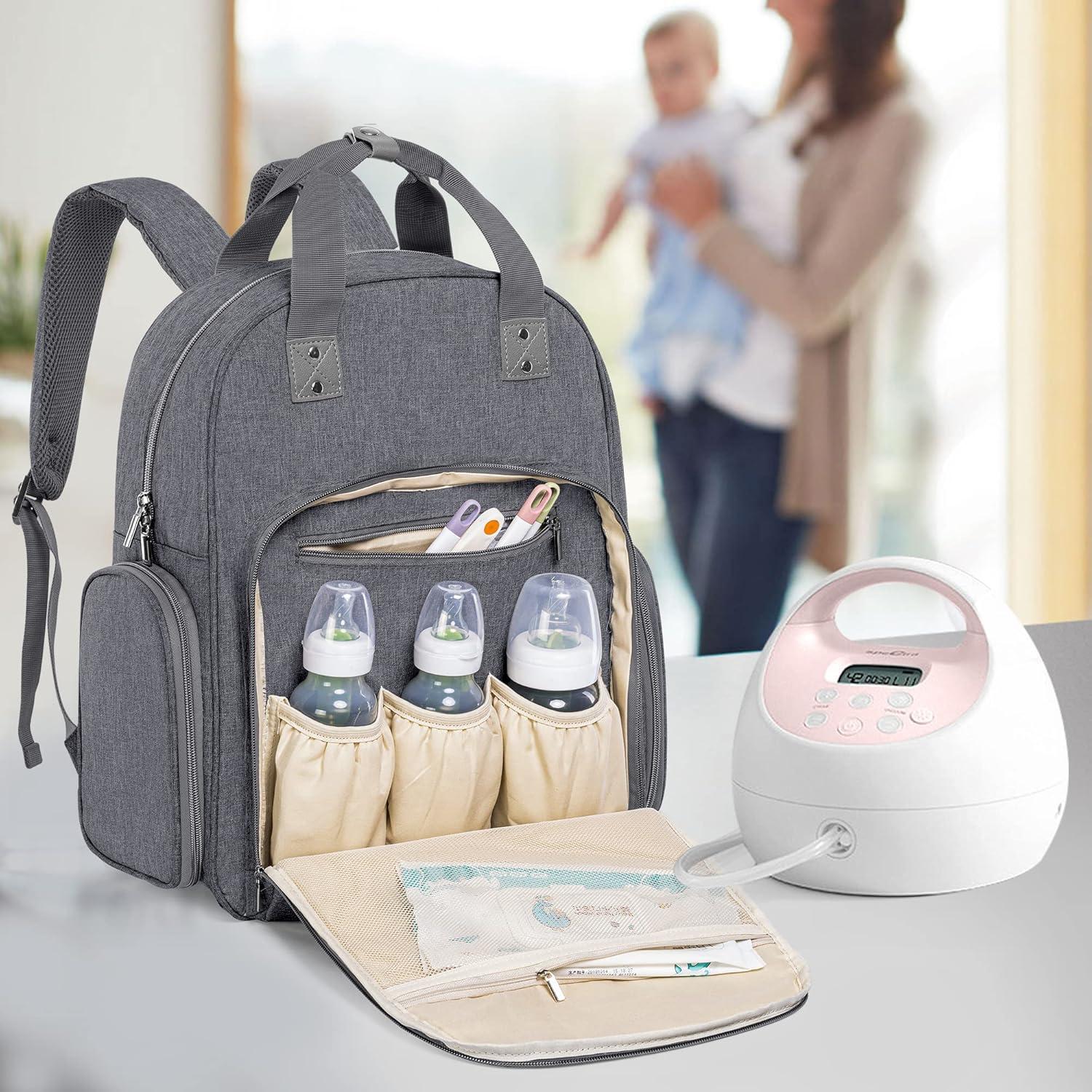 Bolsa de Extractor de Leche Teamoy Gris - Mochila Profesional 35L