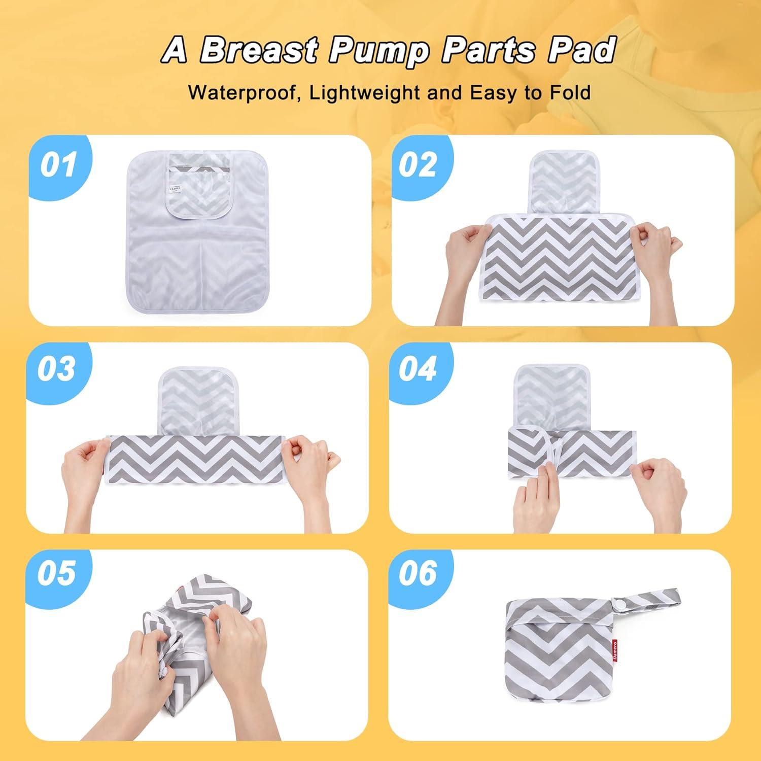 Bolsa de Piezas de Extractor de Leche Damero - 2 Unidades con Alfombrilla