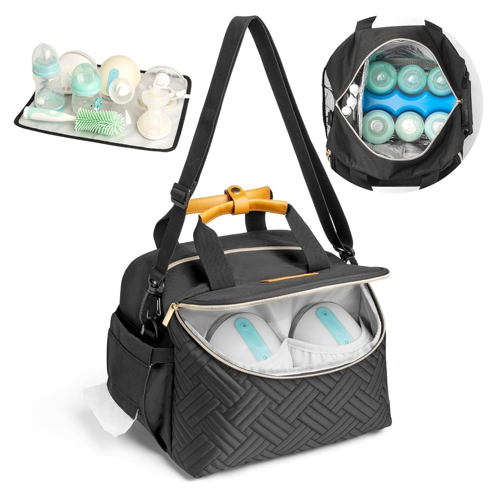 Bolsa para Extractor de Leche CarryWise Negra 6 Botellas