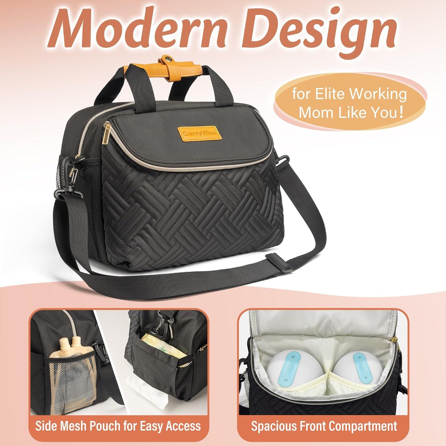 Bolsa para Extractor de Leche CarryWise Negra 6 Botellas