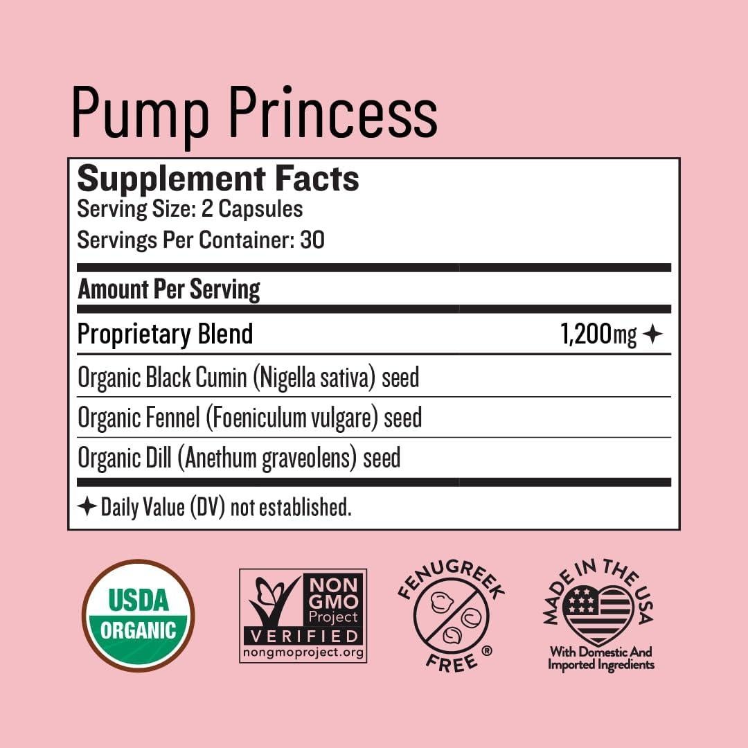 Suplemento de Lactancia Legendairy Milk Pump Princess 60 Cápsulas
