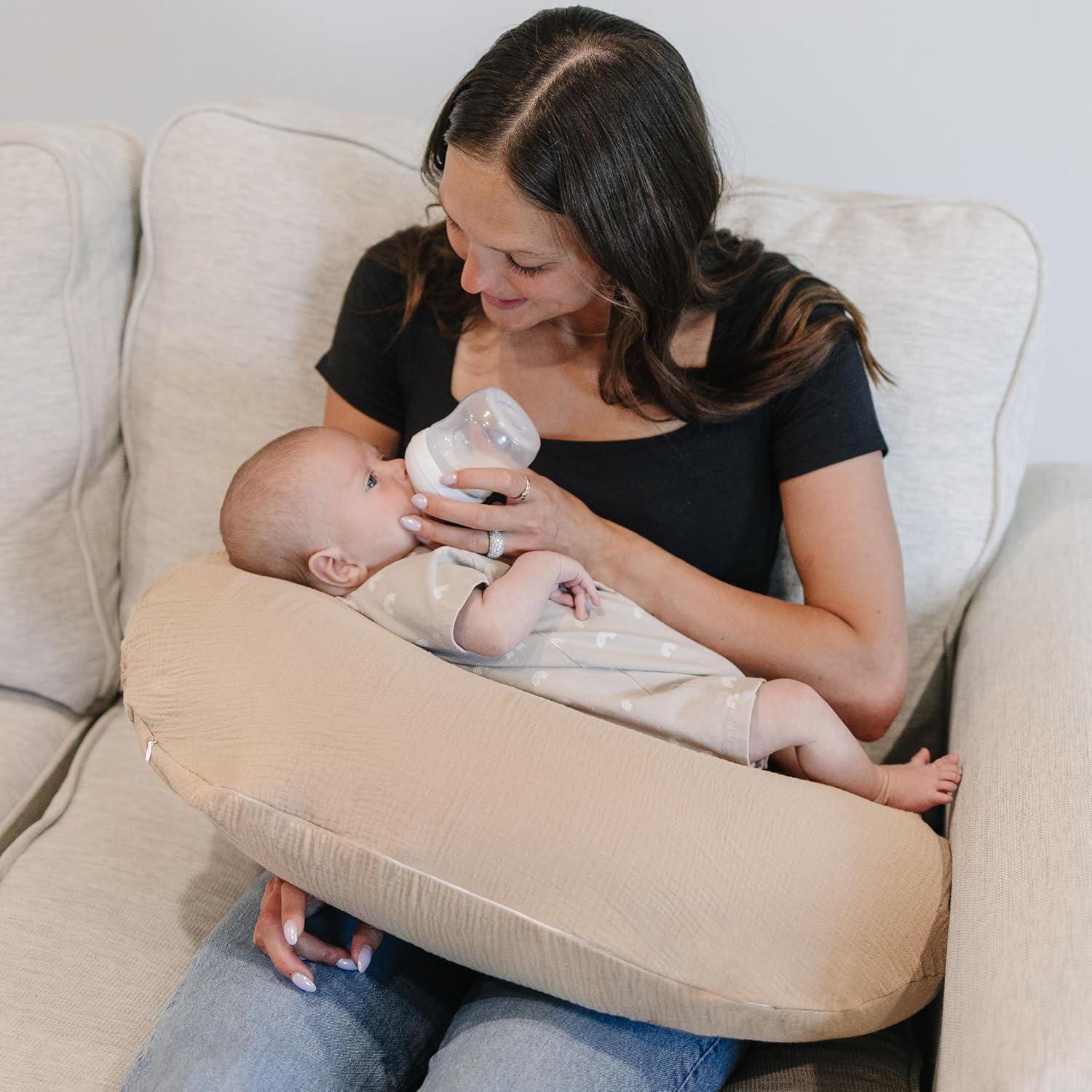 Fundas de Almohada de Lactancia Konssy 100% Algodón Muselina