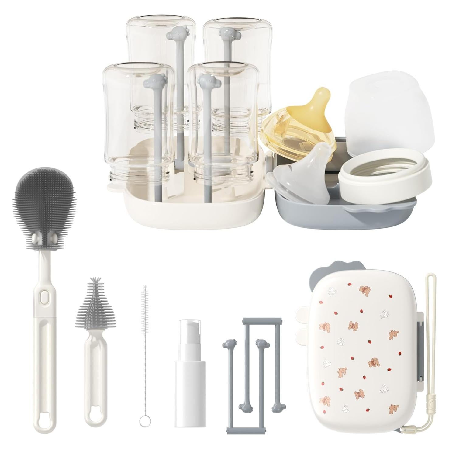 Kit de limpieza 6 en 1 para biberones Glusmami - Portátil y seguro