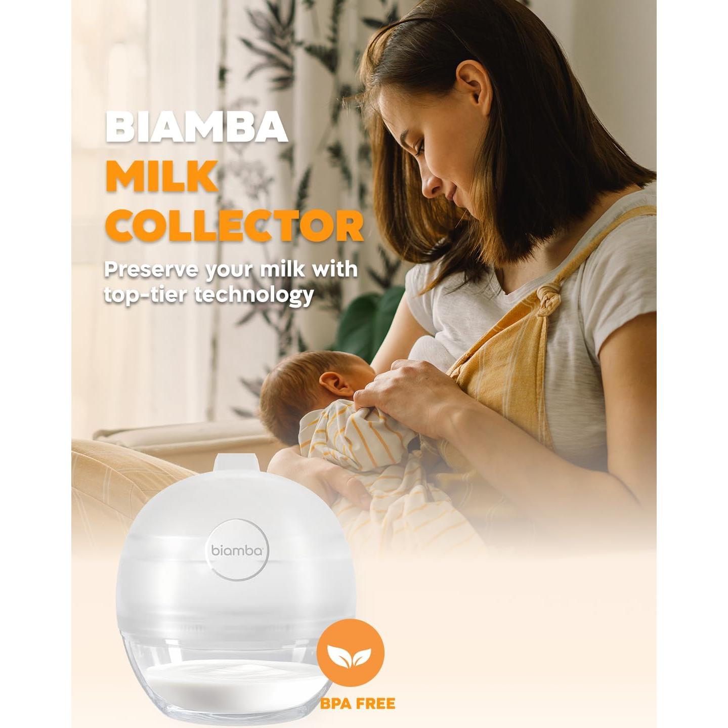 Extractor de Leche Materna Manual Biamba 2-en-1 Silicona