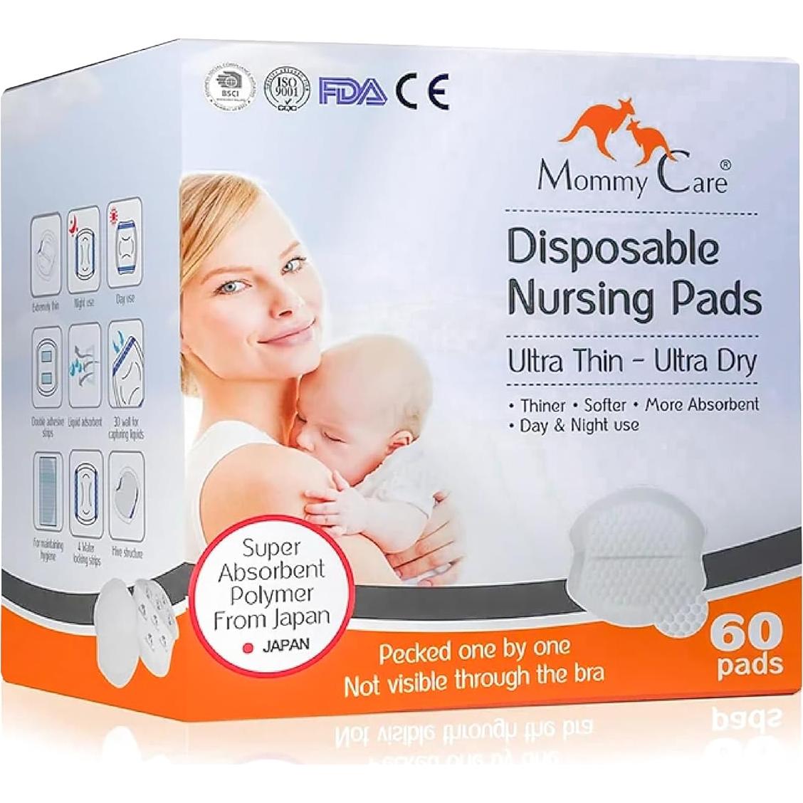 Almohadillas desechables Mommy Care - Ultra delgadas, 60 unidades