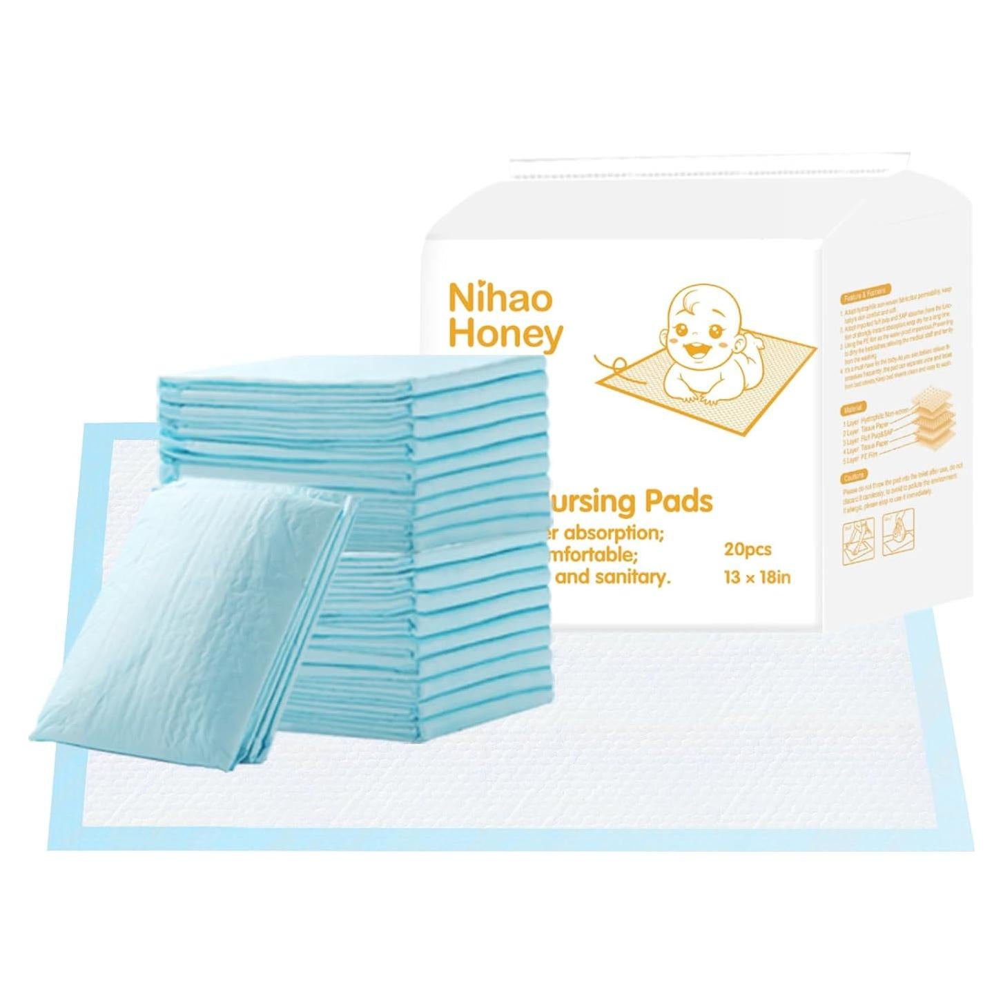 Almohadillas Desechables Nihao Honey 33x46 cm - 20 Unidades