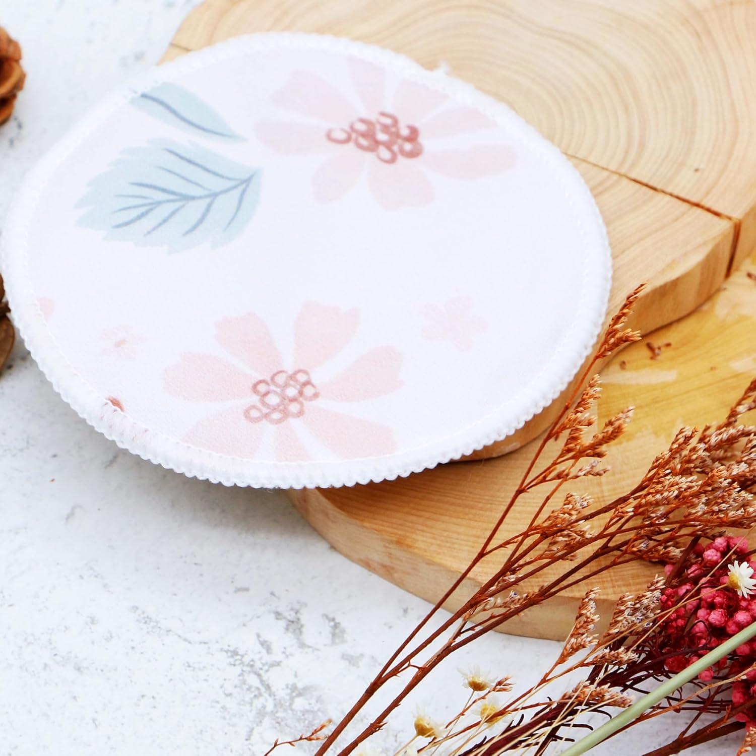 Almohadillas de Lactancia Reutilizables 6+1 con Bolsa - Corazones