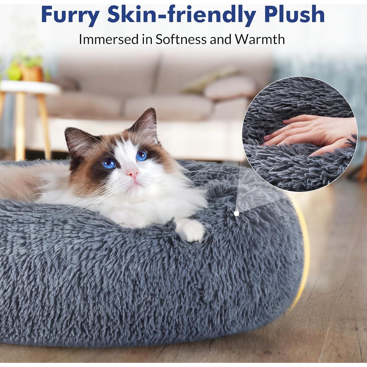 Cama para Gatos Rabbitgoo Mediana Gris Oscuro 50 cm Lavable