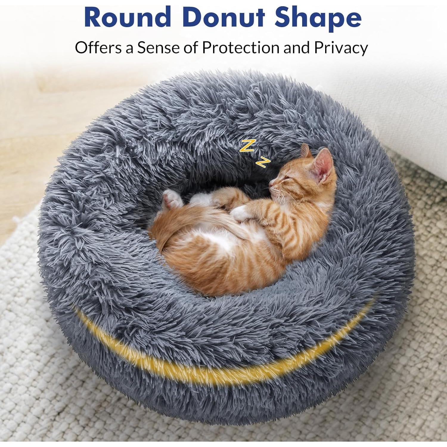 Cama para Gatos Rabbitgoo Mediana Gris Oscuro 50 cm Lavable