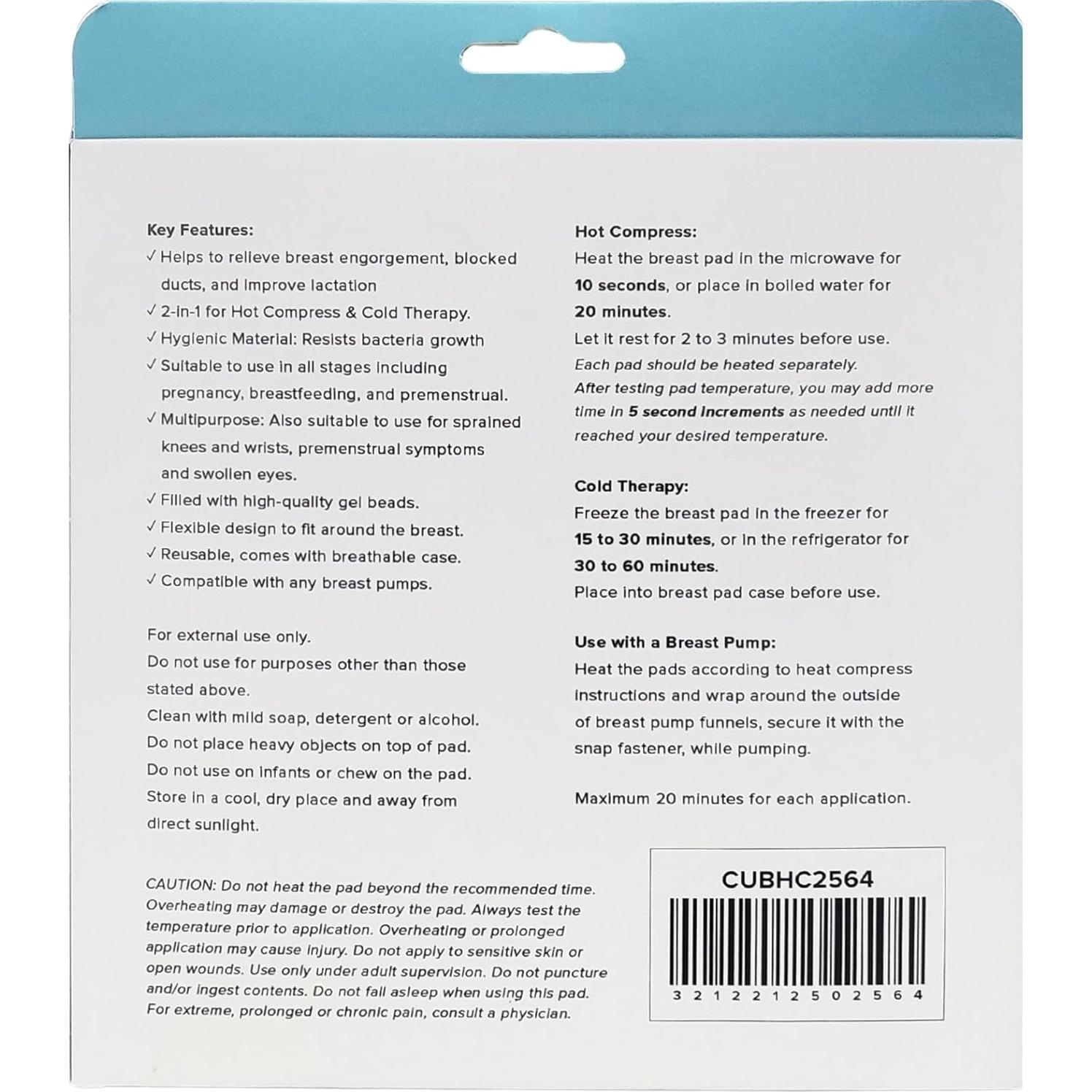 Compresas Terapéuticas de Gel Cubble para Lactancia - Calientes y Frías