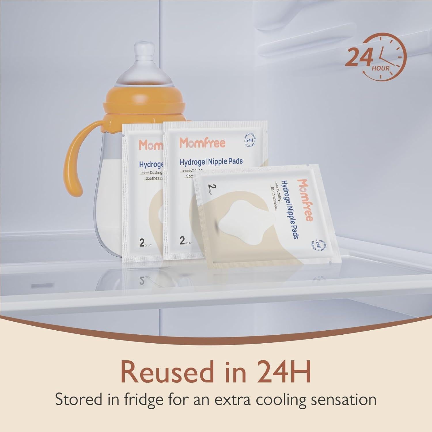 Almohadillas de Gel para Pezones Momfree - 12 Unidades Reutilizables