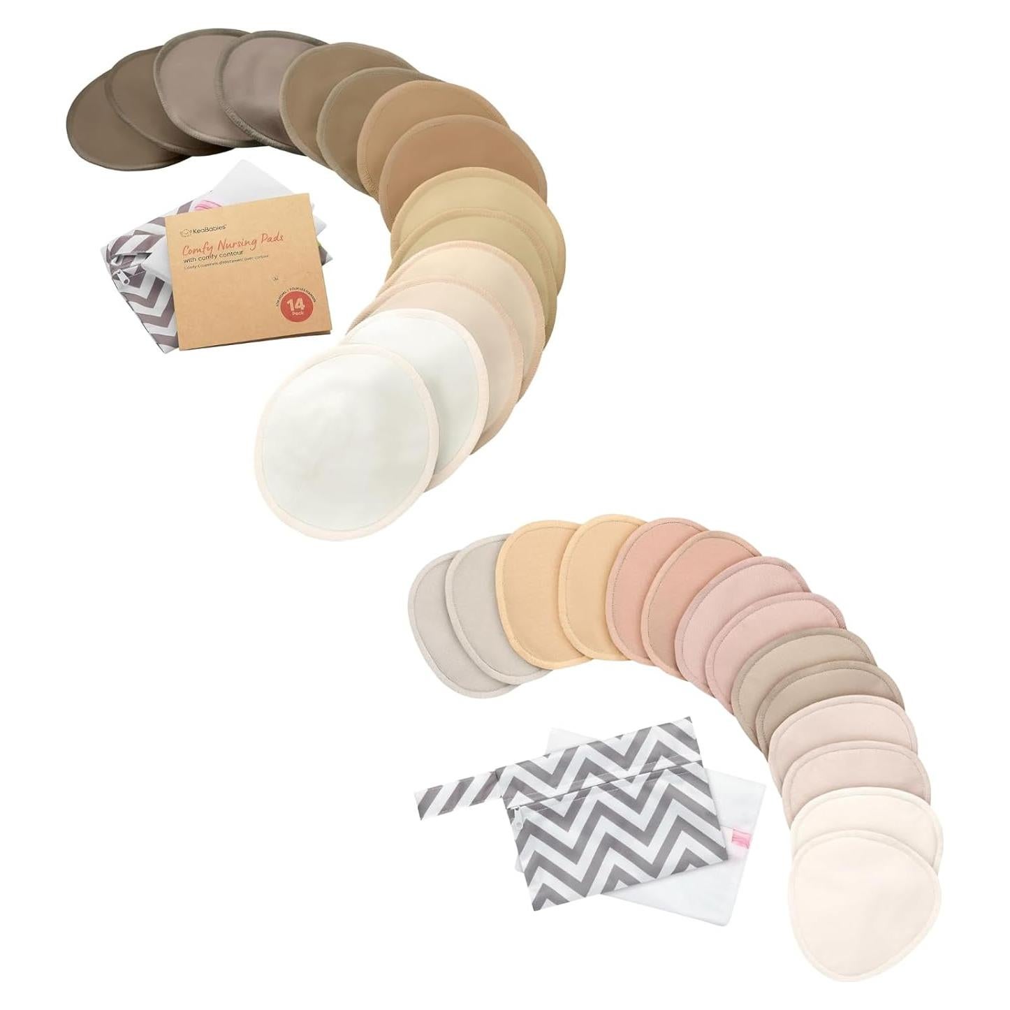 KeaBabies Almohadillas de Lactancia Reutilizables 14 Piezas