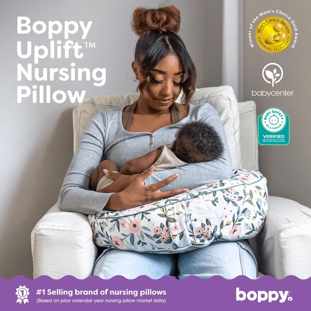 Almohada de Lactancia Boppy Uplift - Flores Rosadas, 1.41 kg
