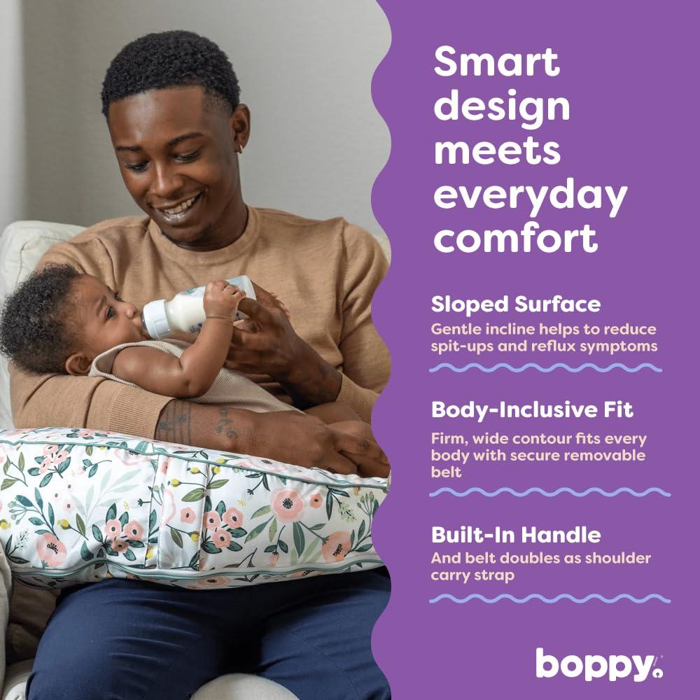 Almohada de Lactancia Boppy Uplift - Flores Rosadas, 1.41 kg