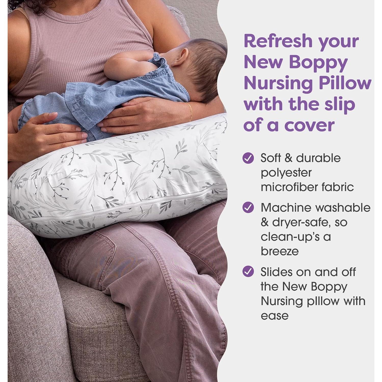 Funda para Almohada de Lactancia Boppy - Microfibra Suave Gris