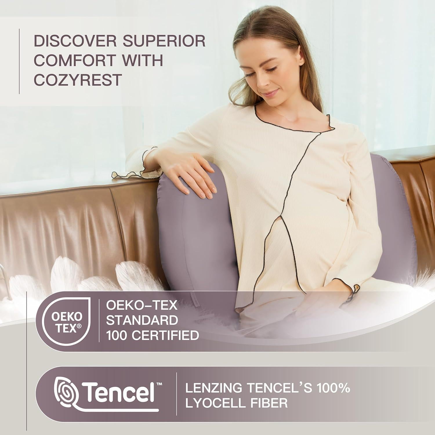 Almohada de Embarazo COZYREST Ajustable Refrigerante 1.09kg