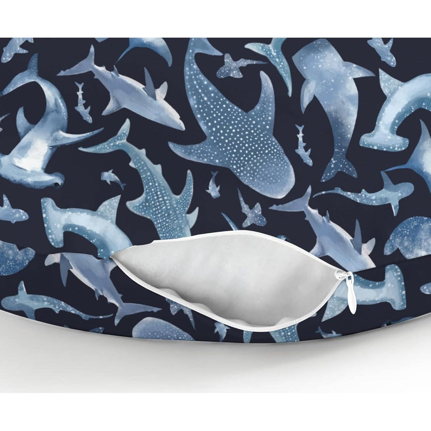 Funda de Almohada de Lactancia ZoUbqchY Tiburón 55.88x45.72 cm