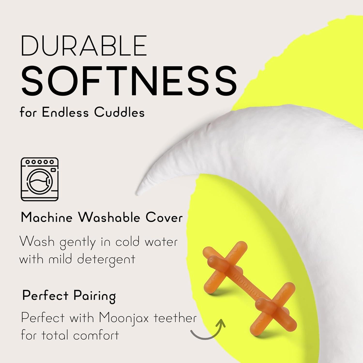 Almohada de Lactancia Moonjax Blanco Lunar 70x24 cm Espuma Viscoelástica