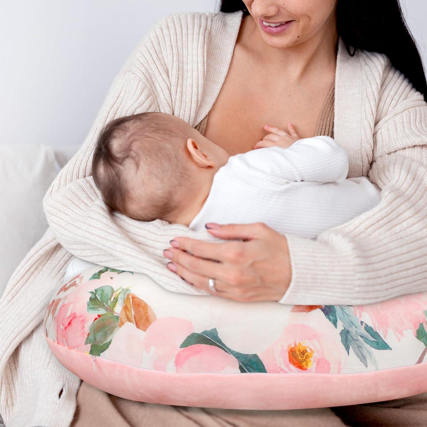 Funda de Almohada de Lactancia DILIMI Rosa Floral Suave