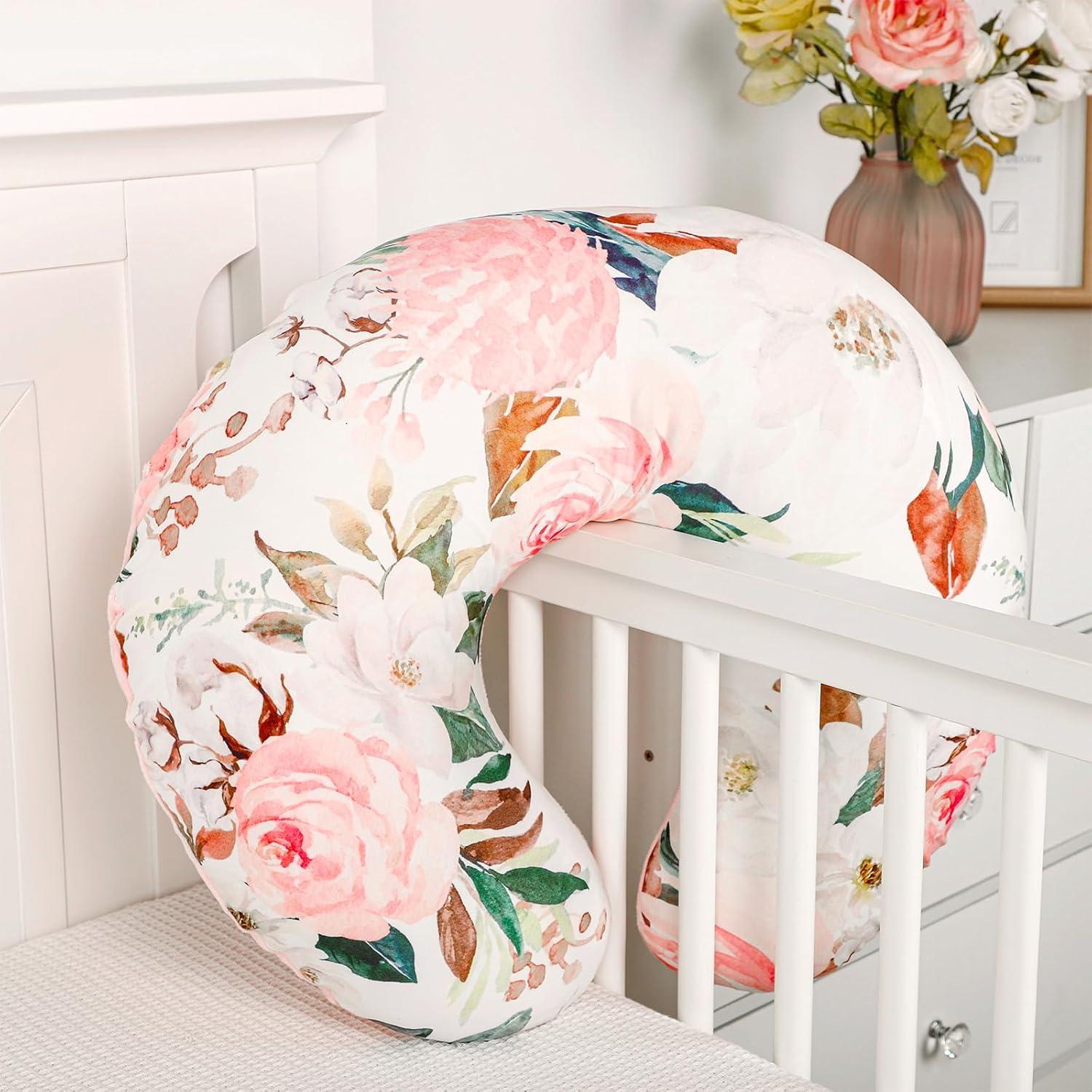 Funda de Almohada de Lactancia DILIMI Rosa Floral Suave