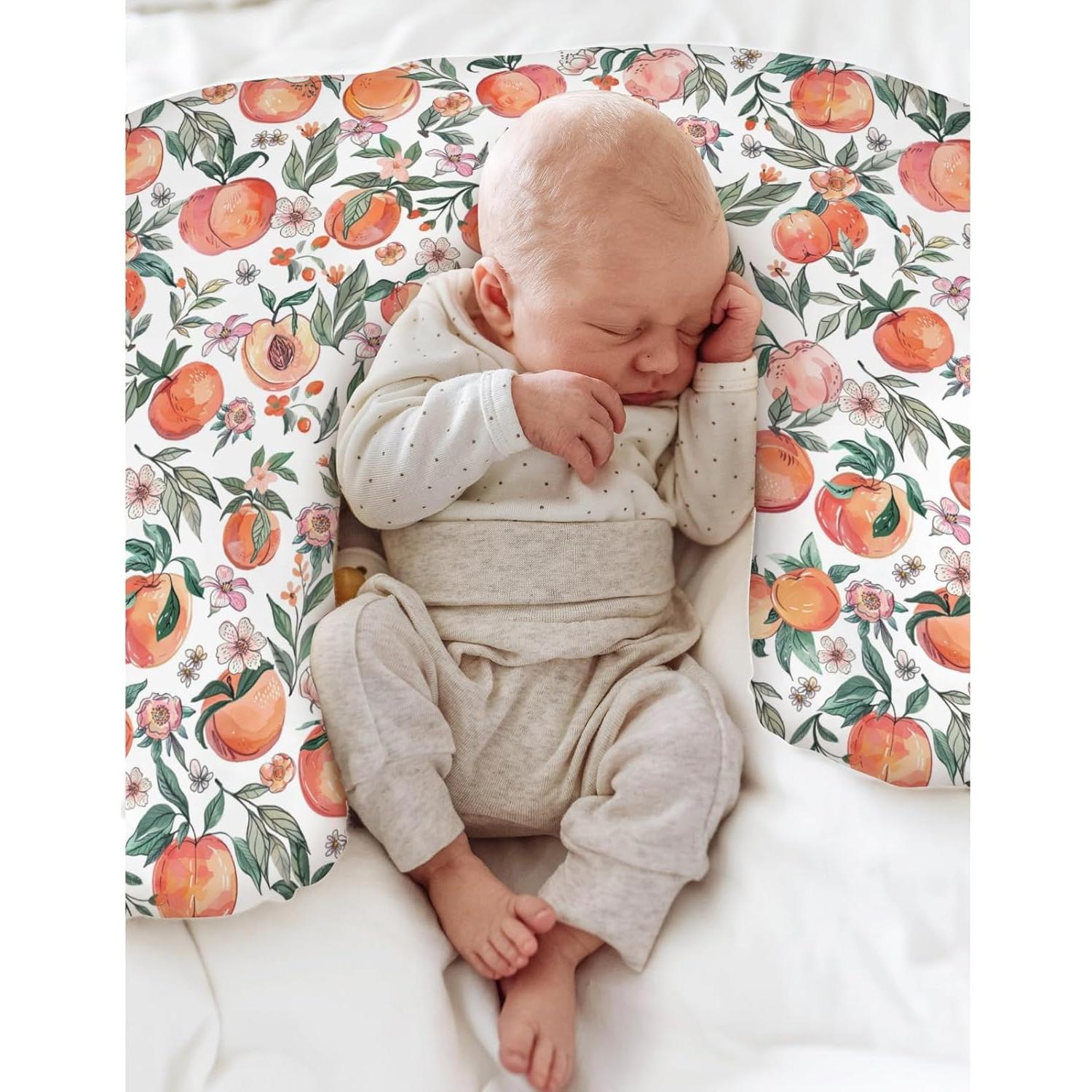 Funda de Almohada de Lactancia Vintage Duraznos 55.88x45.72 cm