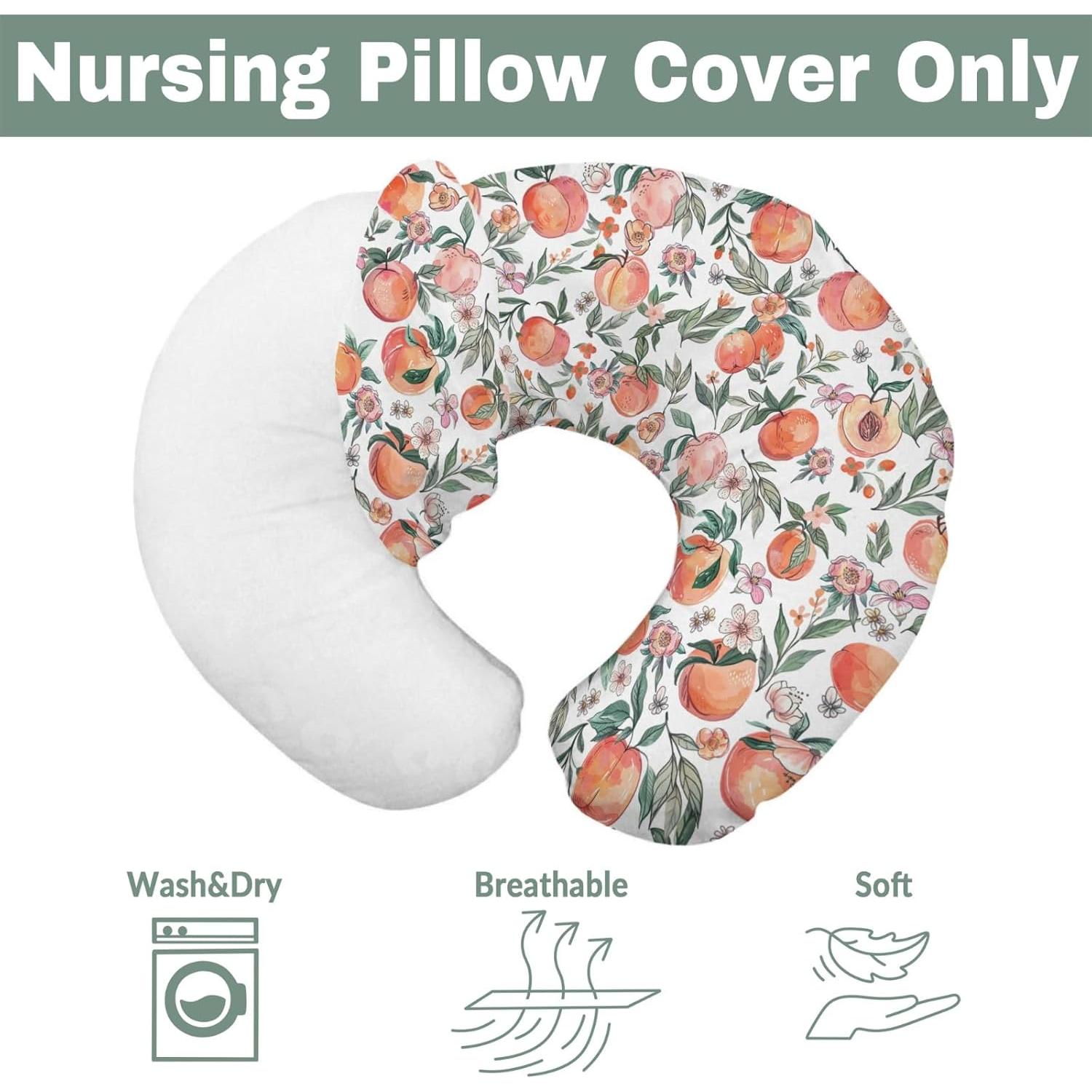 Funda de Almohada de Lactancia Vintage Duraznos 55.88x45.72 cm
