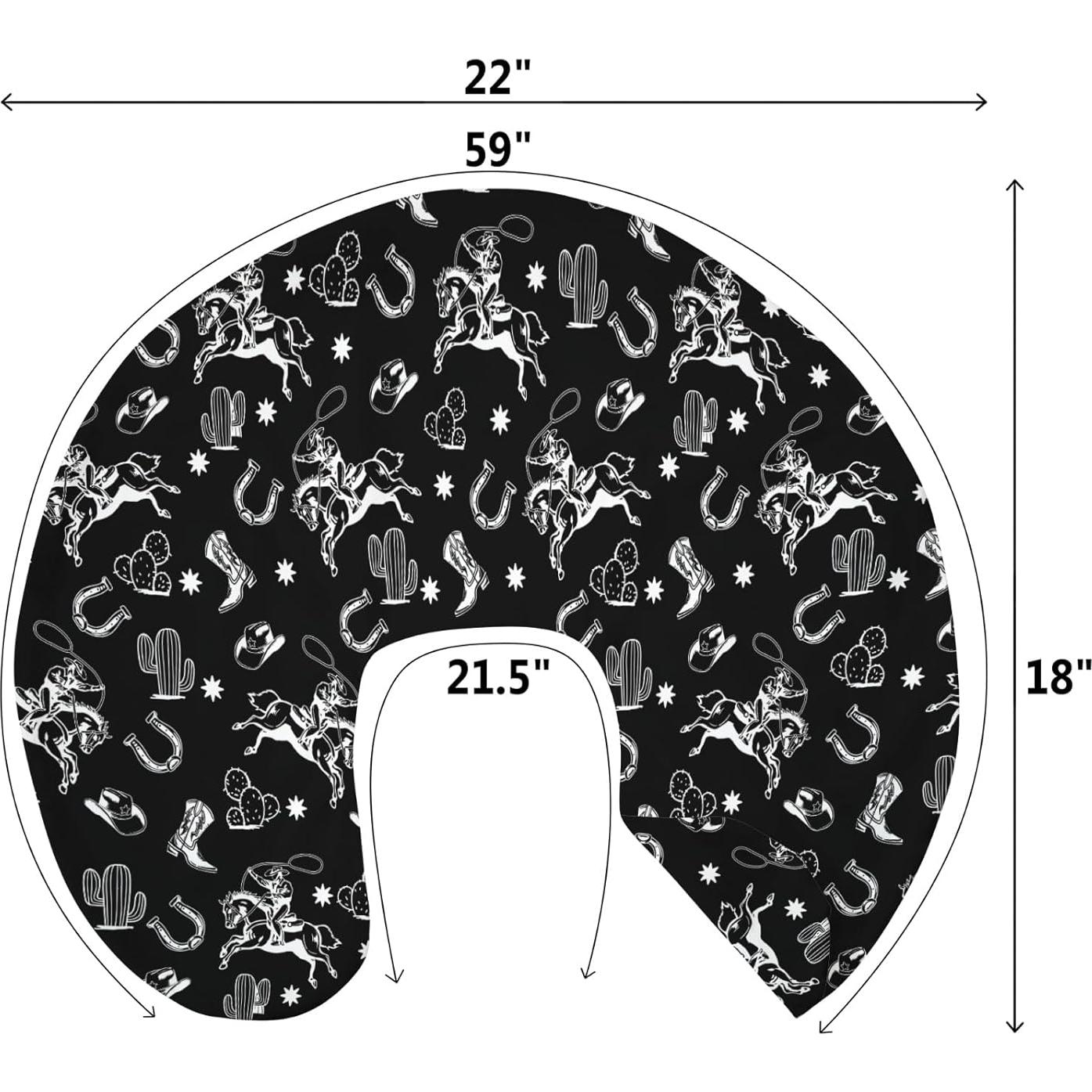 Funda de Almohada de Lactancia Country Western - Suave y Ajustable