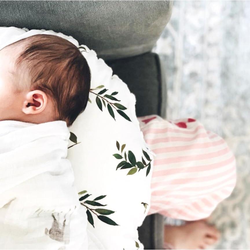 Funda de Almohada de Lactancia Little Jump - 2 Unidades Hoja de Olivo
