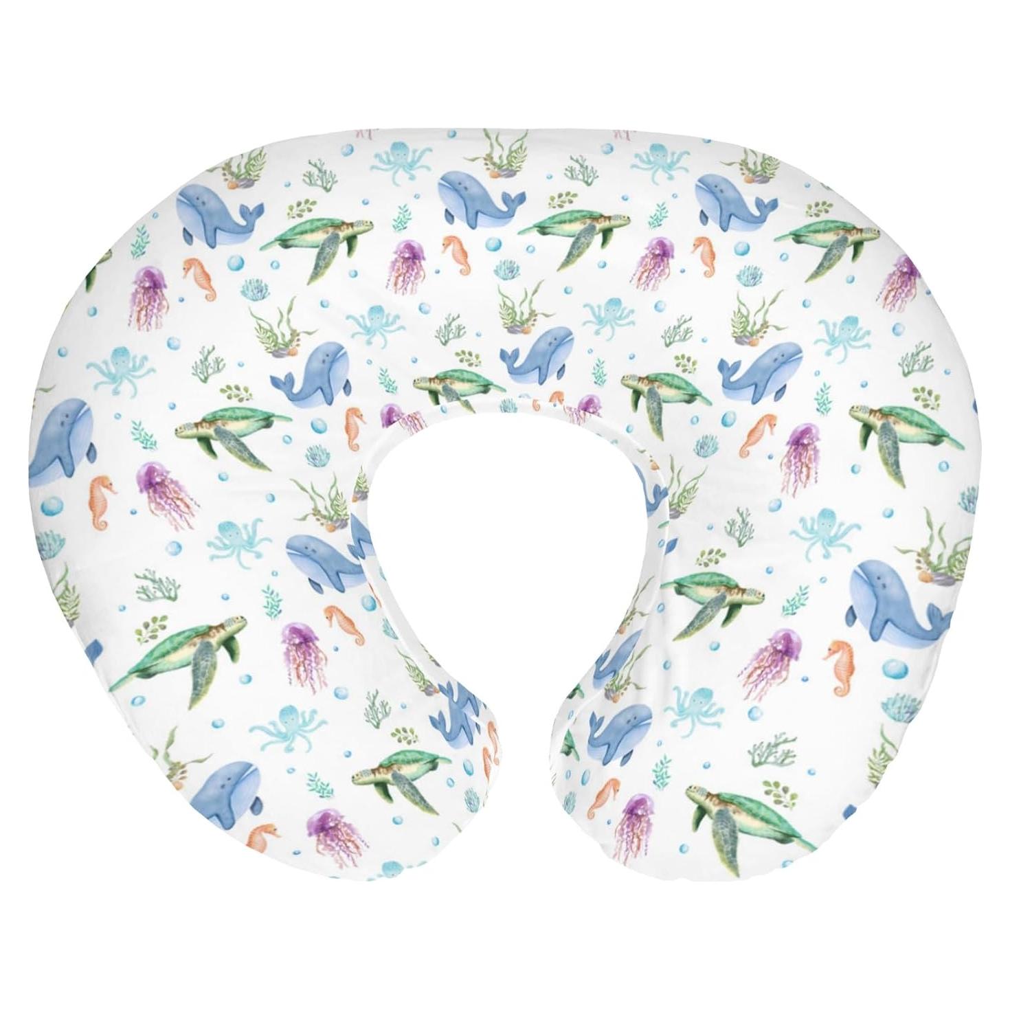 Funda de Almohada de Lactancia Boho Animales Marinos 55x45 cm