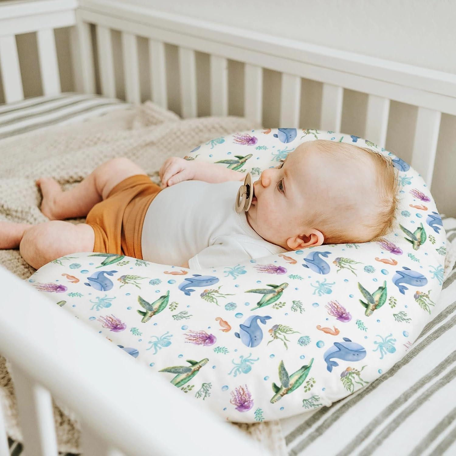 Funda de Almohada de Lactancia Boho Animales Marinos 55x45 cm