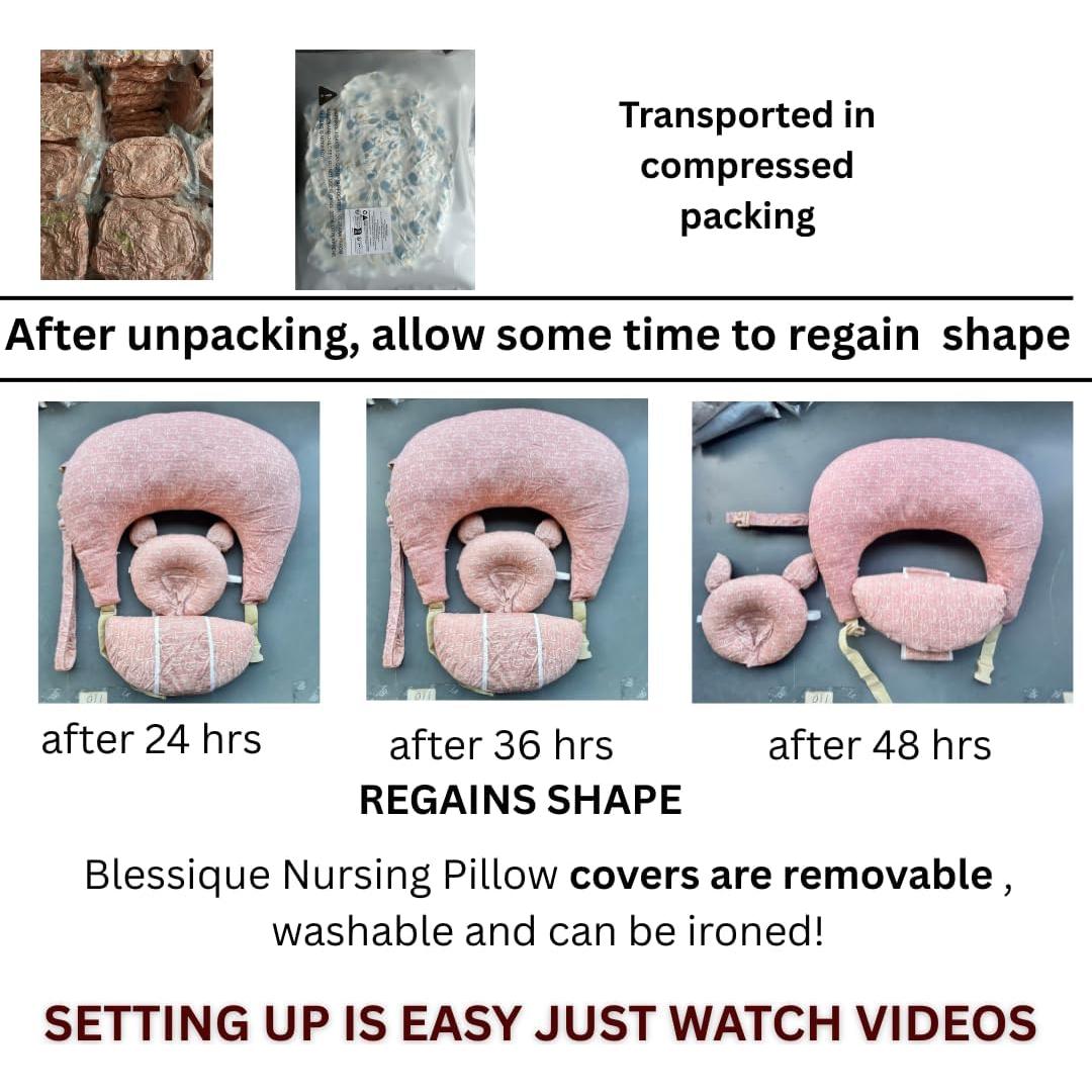 Cojín de Lactancia Blessique Rosa, Ergonomía y Comodidad