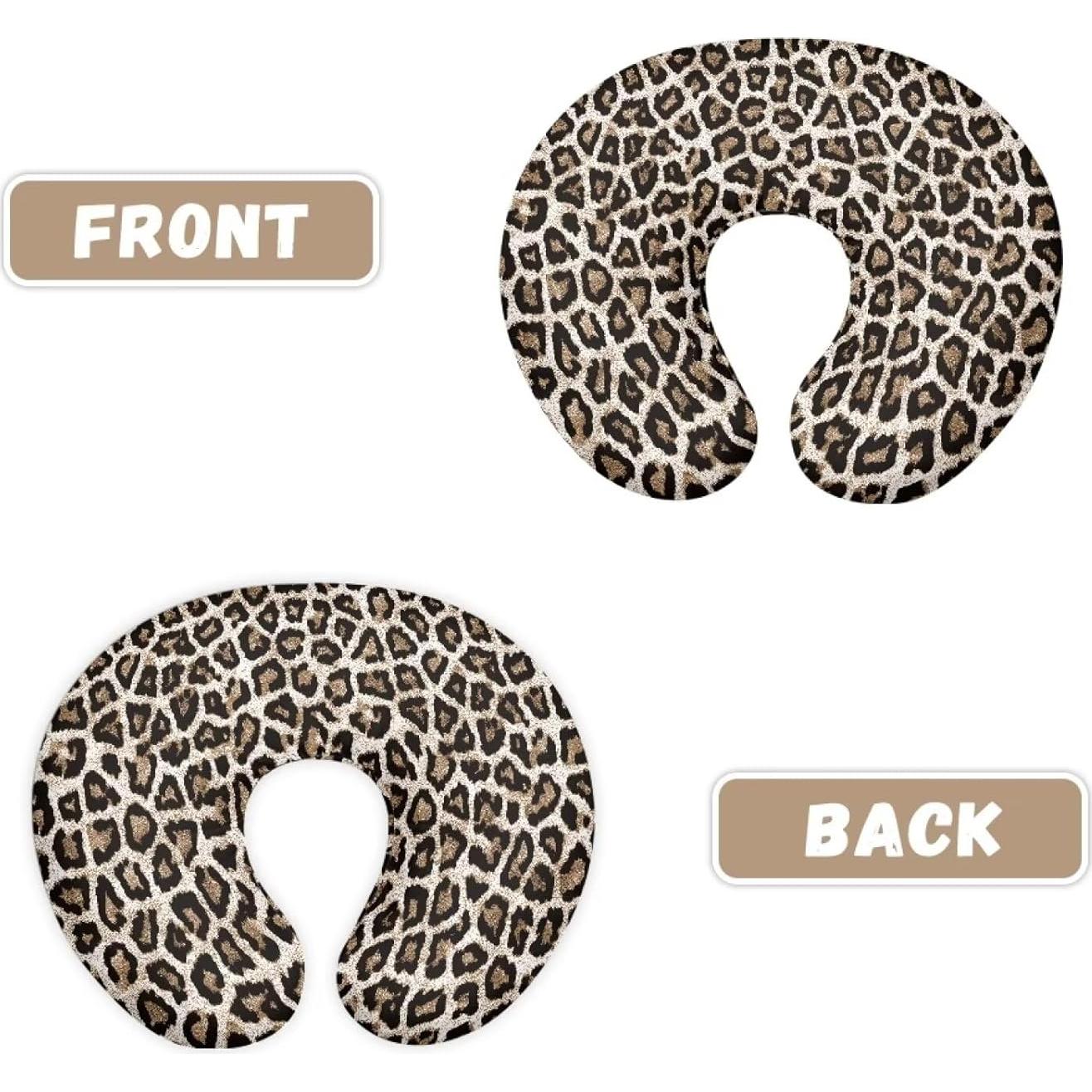 Funda de Almohada de Lactancia Mintulipy Leopardo 55.88x45.72 cm