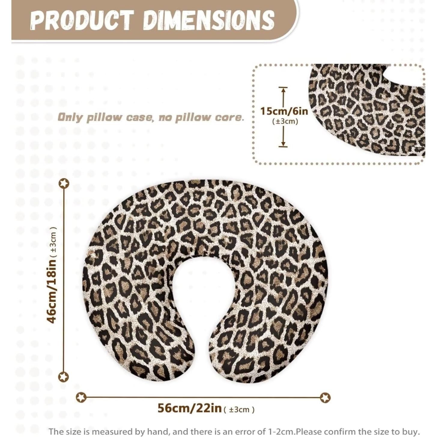 Funda de Almohada de Lactancia Mintulipy Leopardo 55.88x45.72 cm